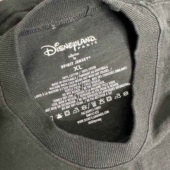 Rare Disneyland Paris Spirit Jersey Black and White Unisex - Size XL - Picture 6 of 7